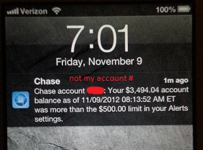 example of chase alerts for a non linked account example of chase alerts for a non linked account