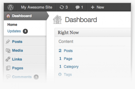 Wordpress Dashboard