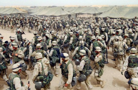 Coalition forces stationed in Kuwait