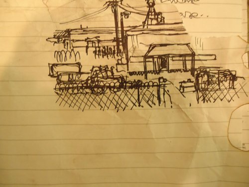 Digital copy of the author's drawing of the base at Rostock